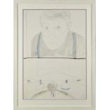 *David Hockney, (b1937), Self Portrait in Bathroom Mirror with Sink, poster, 84 x 58cm
