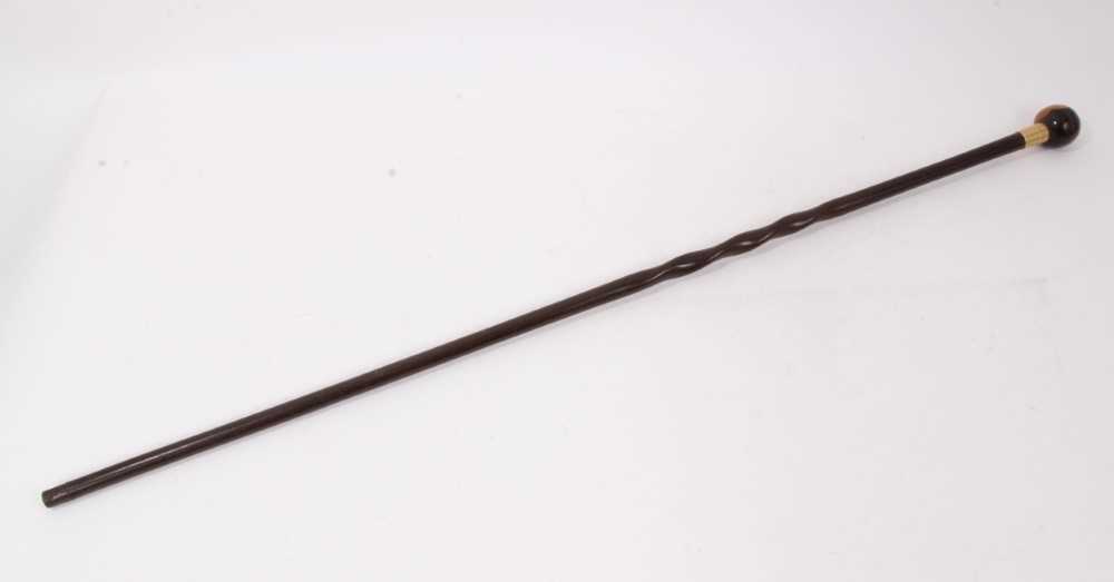 Of Ladysmith siege interest: 15ct gold mounted cane by Brigg, with lignum Vitae knop - Image 2 of 4