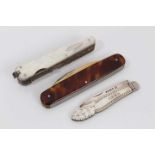 Three 19th century pen knives