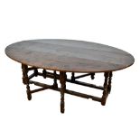 Good quality 18th century style handmade oak wakes table