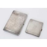 Two silver cigarette cases