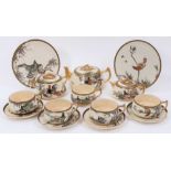 Japanese Satsuma part tea set