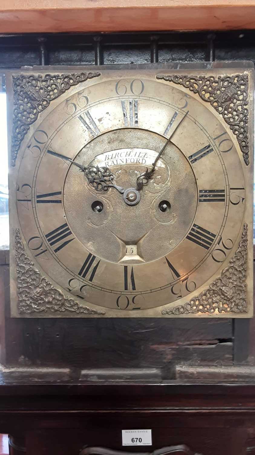 18th century 8-day longcase clock by Birchall, Rainsford with brass square dial and date aperture in - Image 11 of 11