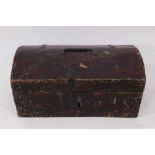 18th century painted wooden casket