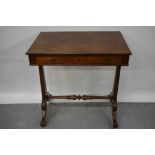 19th century mahogany single drawer side table