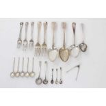 Various items of Georgian and Victorian silver flatware