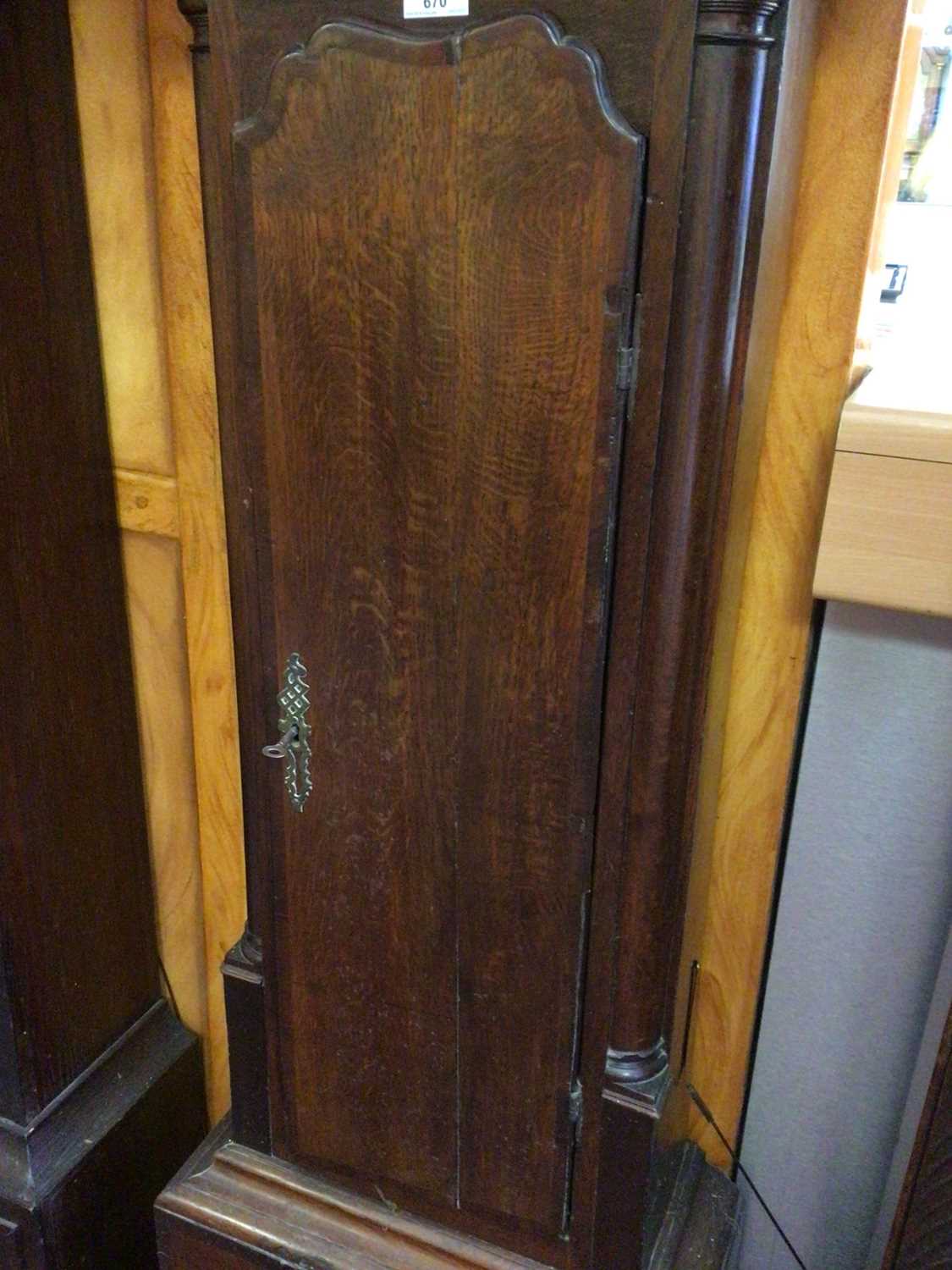 18th century 8-day longcase clock by Birchall, Rainsford with brass square dial and date aperture in - Image 4 of 11