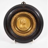 19th century bronzed medallion depicting Charles James Fox