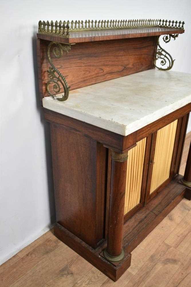 Regency rosewood chiffonier with marble top - Image 5 of 13