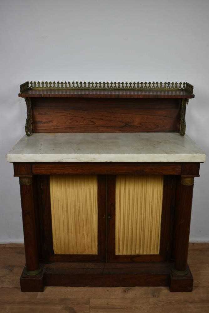 Regency rosewood chiffonier with marble top - Image 2 of 13