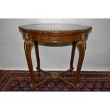 19th century French gilt metal mounted side table