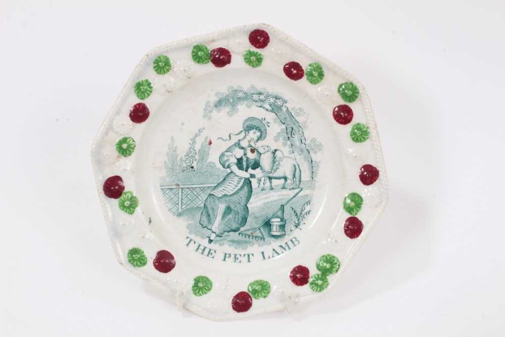 An unusual 19th century English pottery dish of Temperance interest - Image 2 of 5