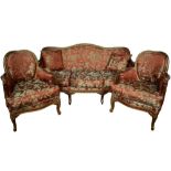 Louis XVI style three piece suite