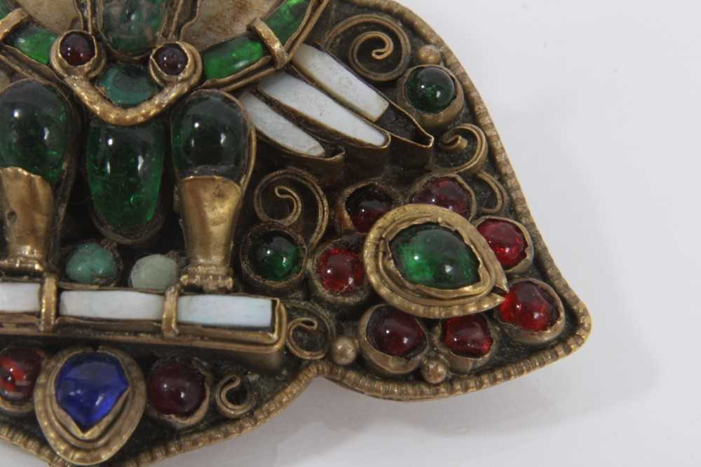 Antique Indian brooch, believed to represent Garuda, probably Newar People, Kathmandu Valley, Nepal. - Image 4 of 5