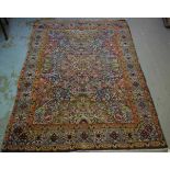 Antique Persian part silk rug