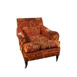 19th century style deep armchair in the manner of Howard & Sons by George Smith