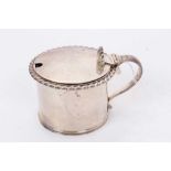 George III silver drum mustard