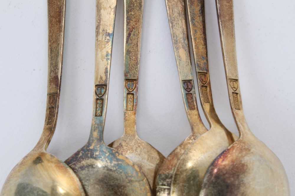 Set of six Danish enamelled coffee spoons, boxed - Image 2 of 2