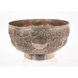 Early 20th century Chinese silver punch bowl,