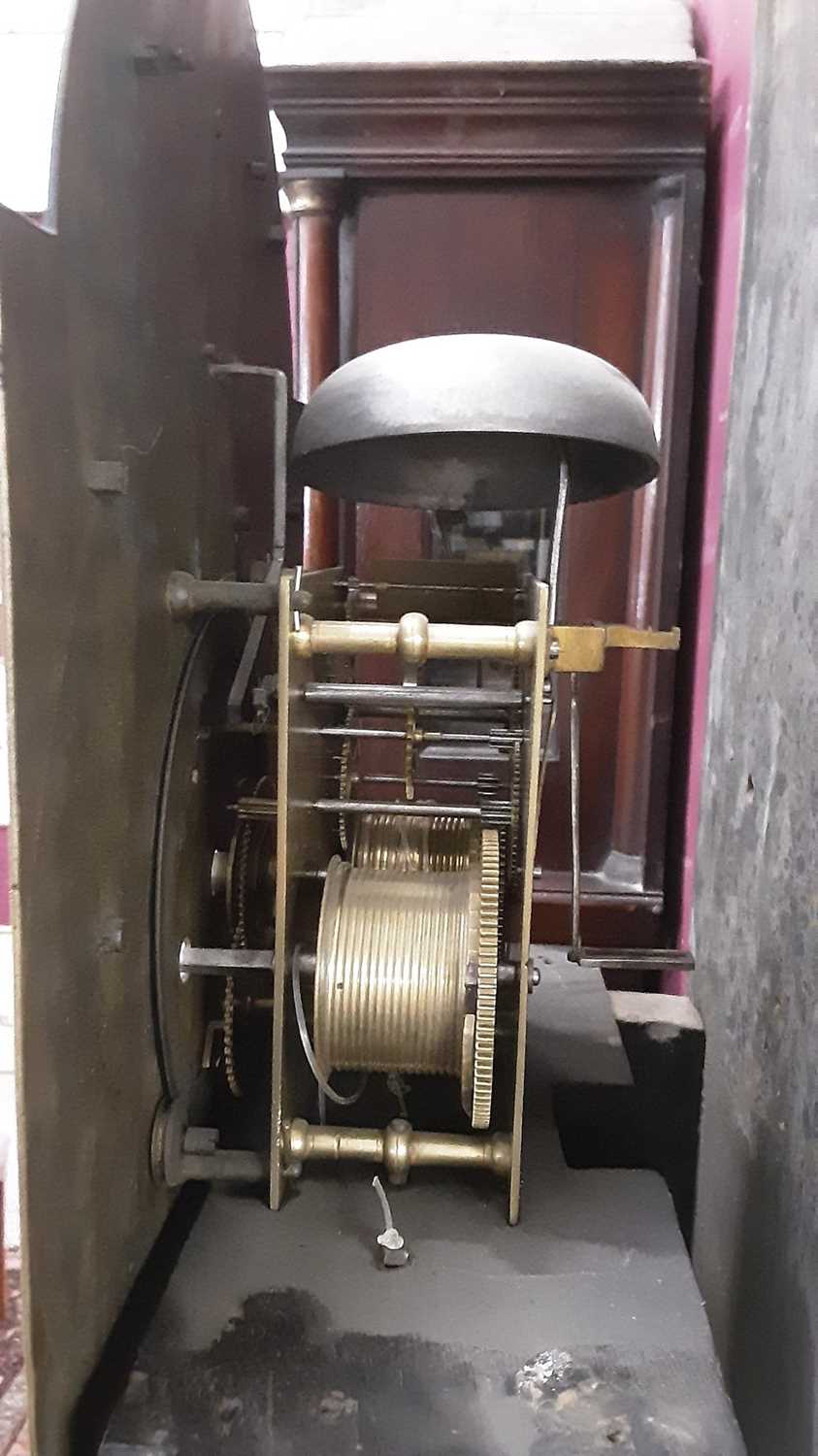 18th century 8-day longcase clock by Jonathan Marsh, London with arched gilt and silvered dial signe - Image 8 of 16