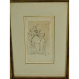 Samuel Prout (1783-1852) pencil sketch of a horse in harness, 18cm x 11cm, in glazed gilt frame