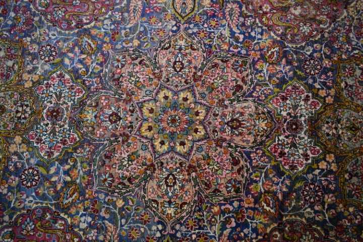 Antique Persian part silk rug - Image 3 of 4