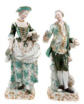 Large pair of Meissen figures
