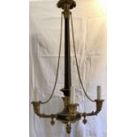 Empire style four branch ceiling light