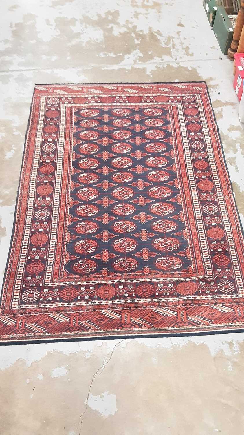 Eastern rug with geometric decoration