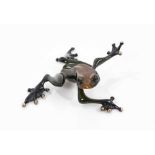 Tim Cotterell enamelled bronze sculpture of a frog, signed and numbered