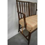 Mahogany twin seater chair back settee
