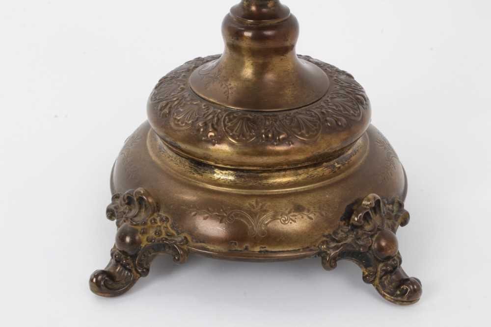 Late 19th/early 20th century Austro Hungarian silver gilt tazza with cut glass dish - Image 2 of 4