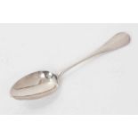 Second World War interest French silver table spoon with inscription