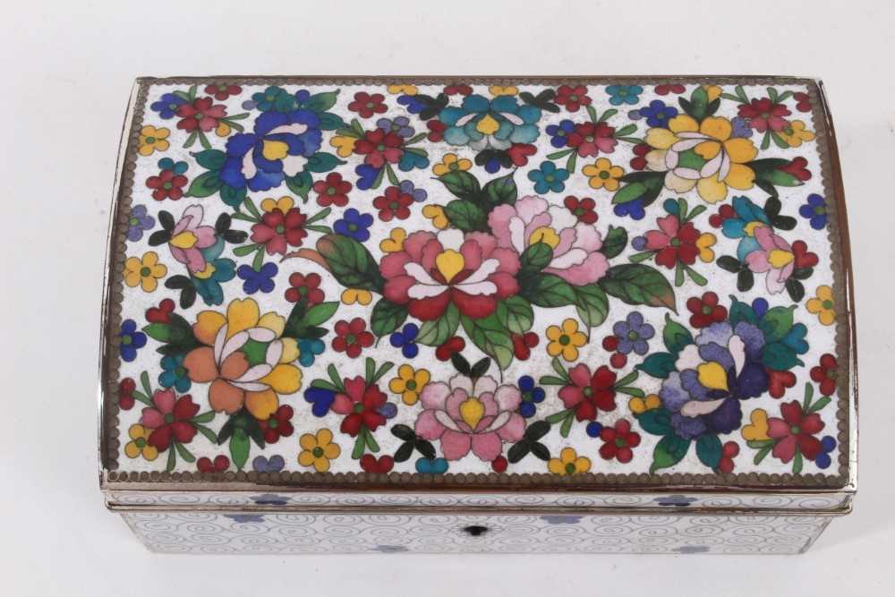 Chinese cloisonné enamel jewellery box - Image 2 of 6