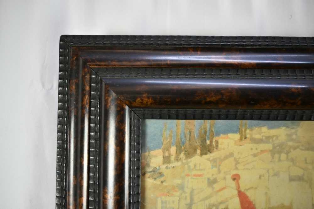 After Sir Frank Brangwyn (1867-1956), a Medici coloured print, 'The Buccaneers', in faux tortoiseshe - Image 4 of 9