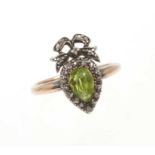 Late Victorian peridot and diamond ring