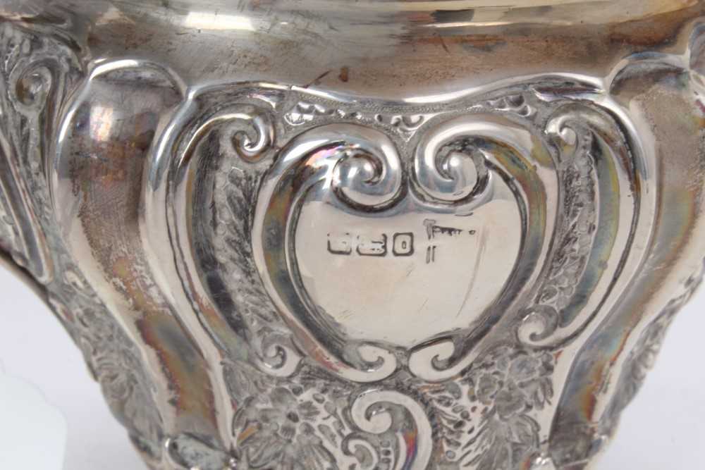 George V silver four piece tea set - Image 10 of 10