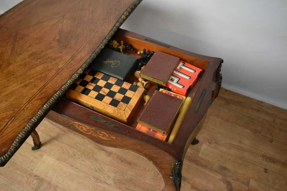 Victorian burr walnut and ormolu mounted card table - Image 6 of 9