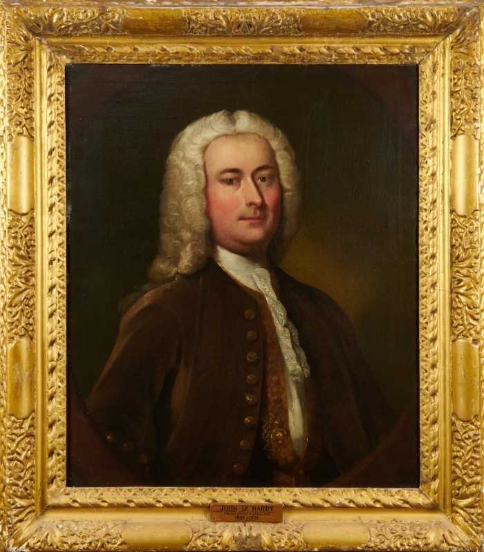 Jersey School, oil on canvas John Le Hardy (1695-1751) in good period frame