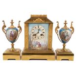 Late 19th century French clock garniture by AD. Mougin