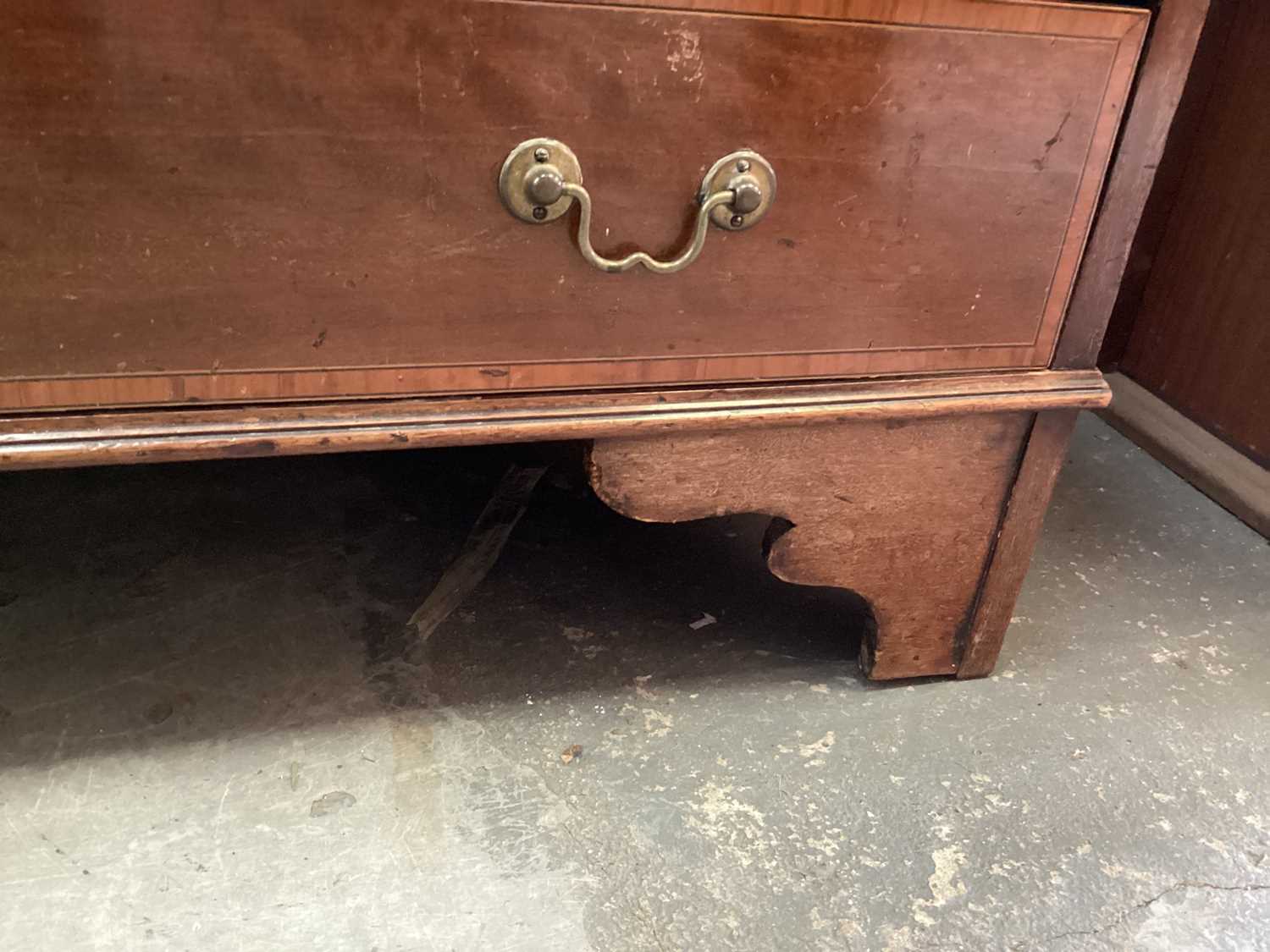 Edwardian mahogany and satinwood inlaid bureau bookcase - Image 13 of 13