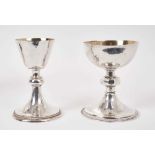 Two contemporary Ecclesiastical silver chalices