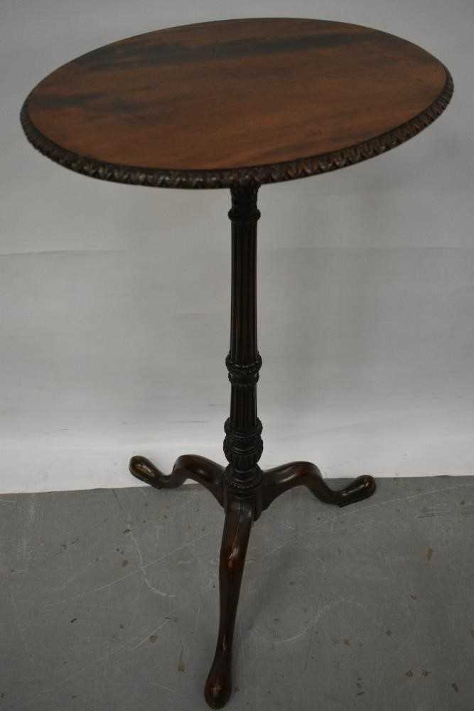George III style mahogany tripod lamp table