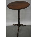 George III style mahogany tripod lamp table