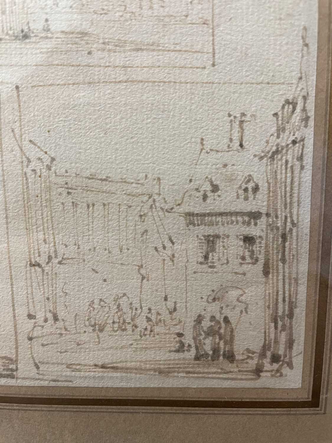 George Chinnery (1774-1852) pen and ink on paper - Eastern street scenes, 20cm x 11.5cm, mounted in - Image 20 of 20