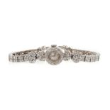 Art Deco ladies' Longines diamond bracelet wristwatch
