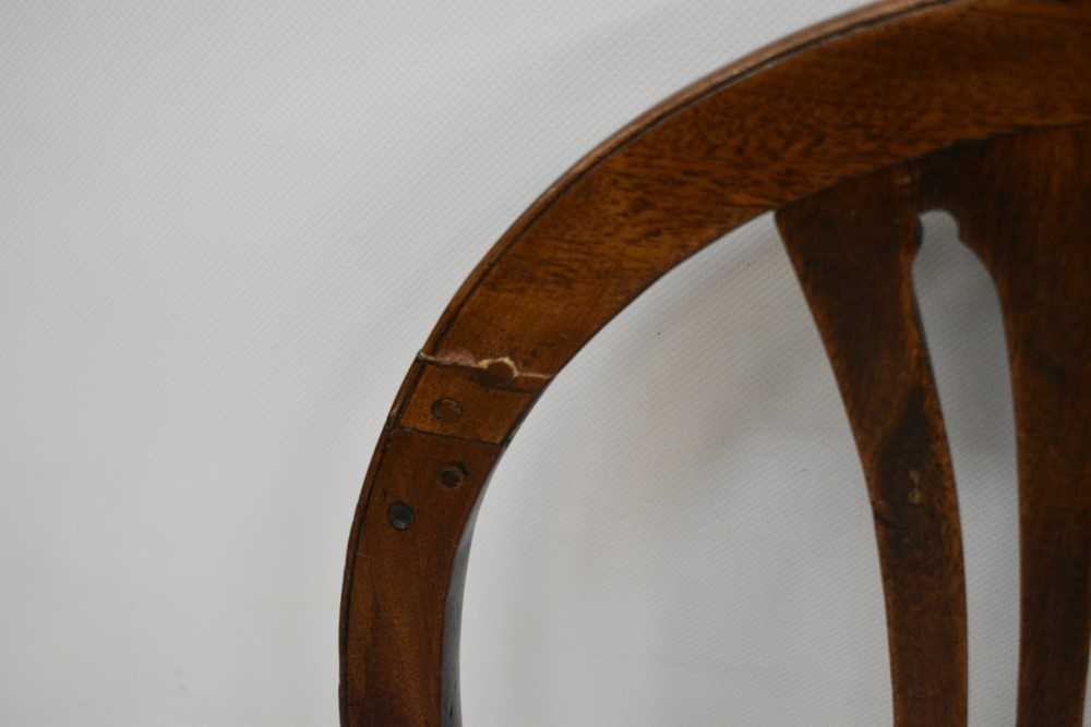 George III carved mahogany dining chair and four others - Image 7 of 8