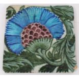 William de Morgan tile with Persian inspired floral design