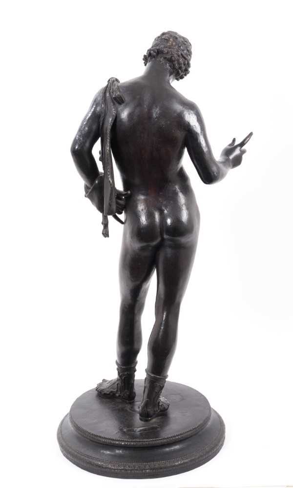 Large 19th century Grand Tour bronze figure of Narcissus - Image 2 of 18