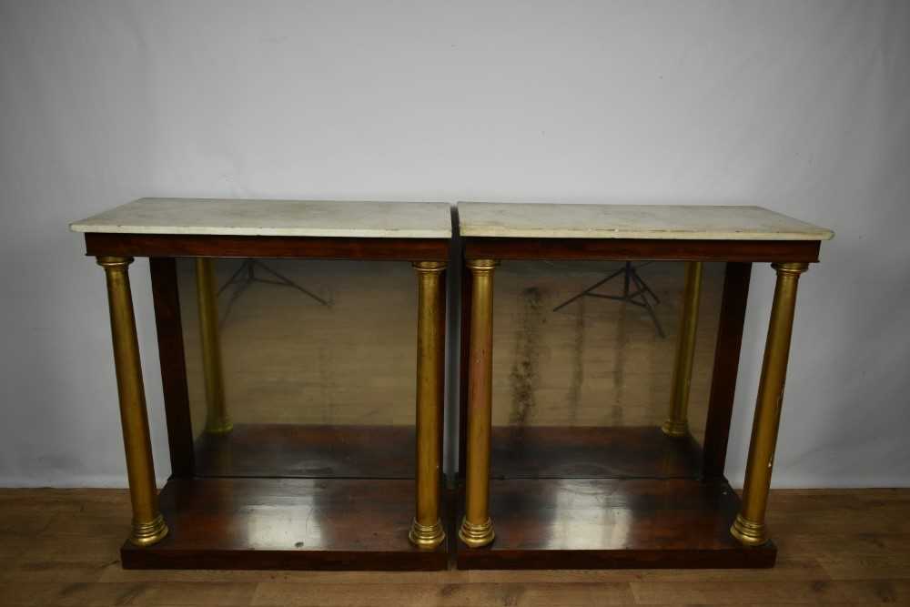 Pair of 19th century marble topped rosewood pier tables - Image 11 of 29